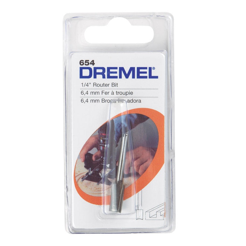 Dremel 1/4 in. Dia. HSS 1-Flute Straight Router Bit