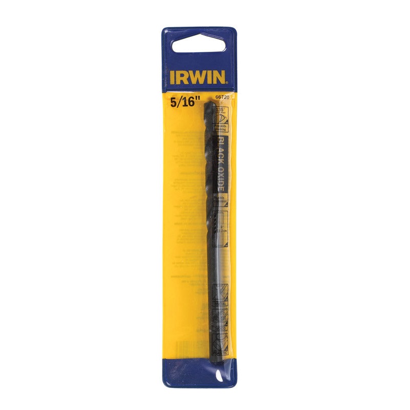 Irwin Aircraft Extension 5/16 in. Dia. x 6 in. L Black Oxide Split Point Drill Bit