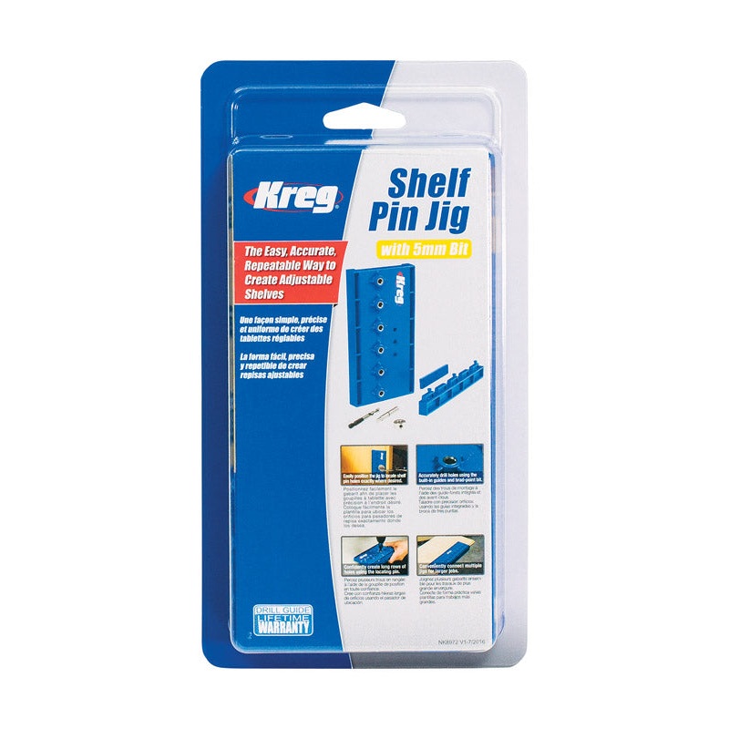 Kreg Tool Pocket Hole For Wood Shelf Pin Jig