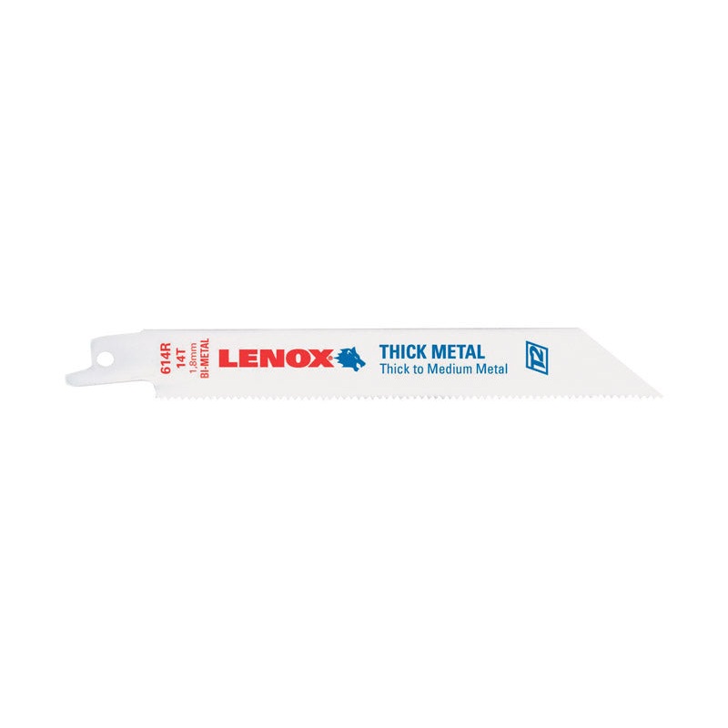 Lenox 6 in. L 14 TPI Bi-Metal Reciprocating Saw Blade 5 pk