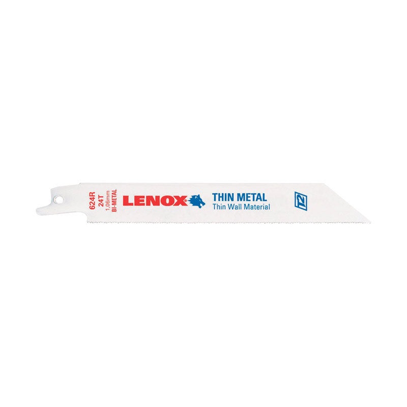 Lenox 6 in. L 24 TPI Bi-Metal Reciprocating Saw Blade 1 pk