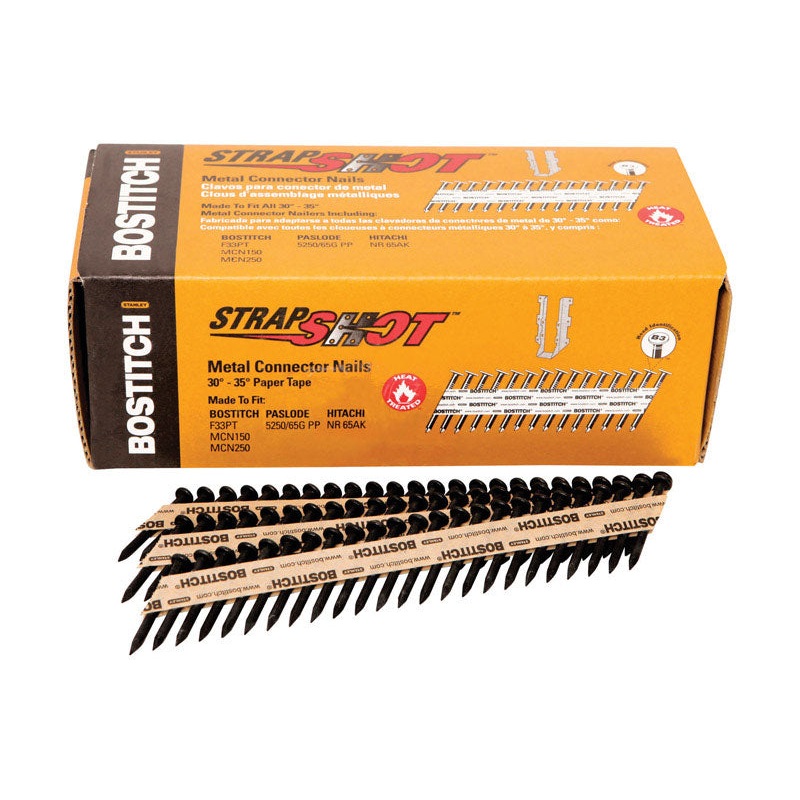 Stanley Bostitch StrapShot 1-1/2 in. x .131 in. L Brite Framing Metal Connector Nails 1,000 pc.