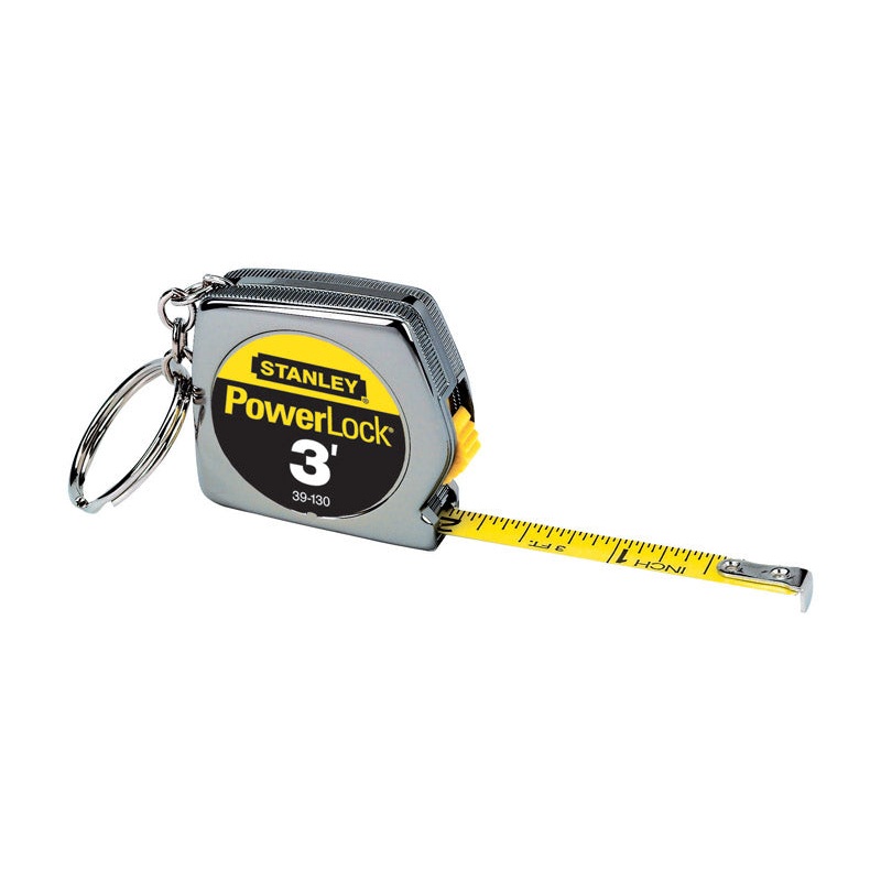 Stanley PowerLock Key Chain Tape Measure 1/4 in. W x 3 ft. L