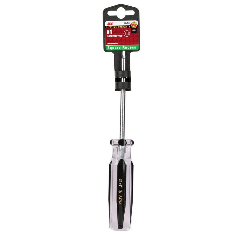 Ace No. 1 Square Recess Screwdriver 4 in. L