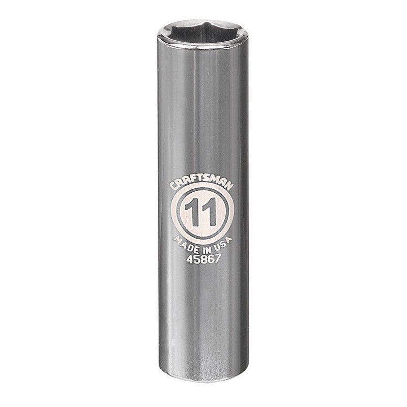 Craftsman 3/8 in. Drive 6 Point 11 mm Deep Socket