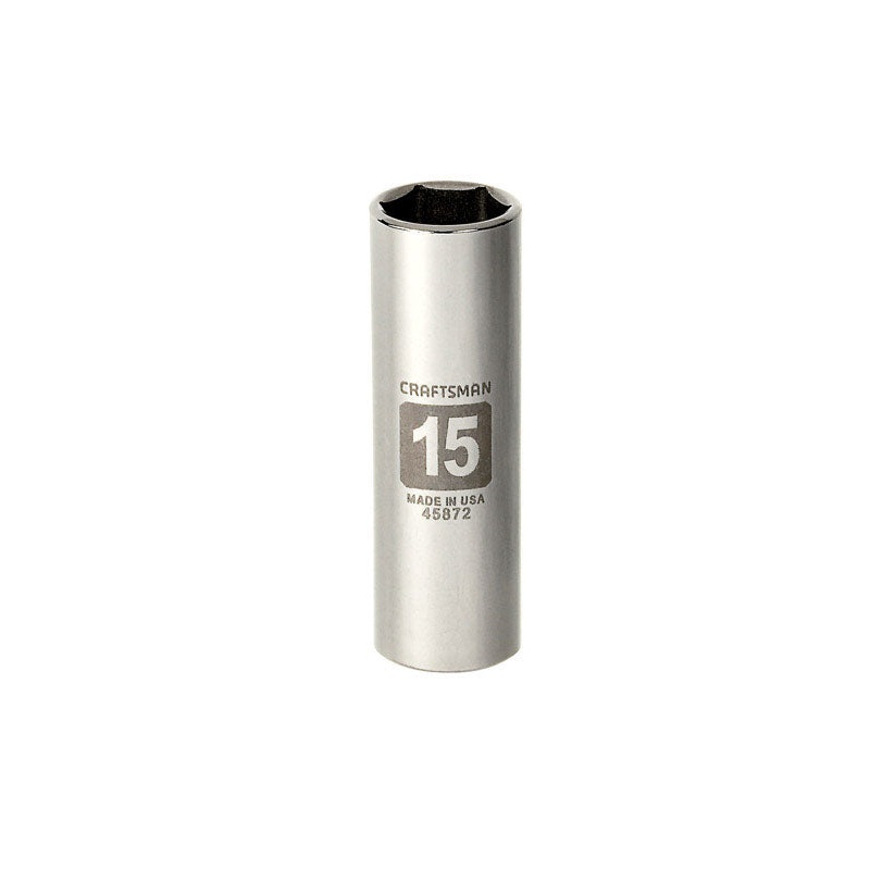 Craftsman 3/8 in. Drive 6 Point 15 mm Deep Socket