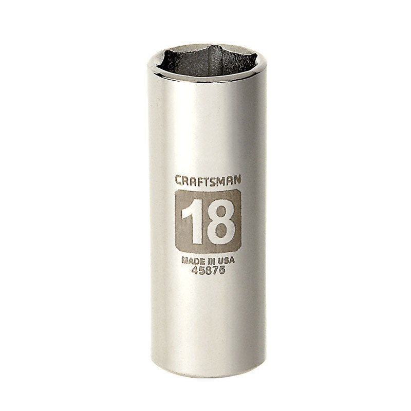 Craftsman 3/8 in. Drive 6 Point 18 mm Deep Socket