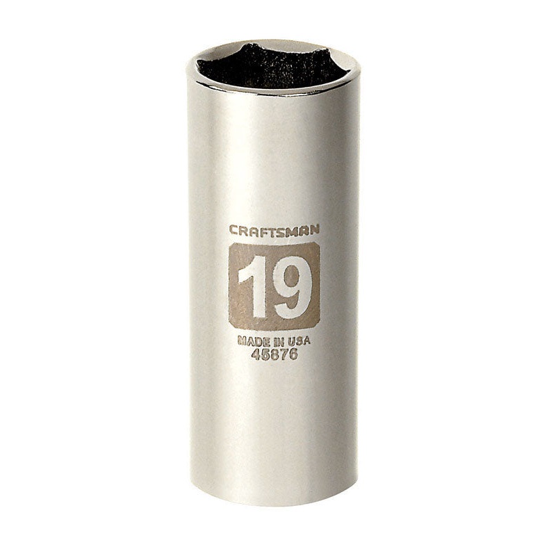 Craftsman 3/8 in. Drive 6 Point 19 mm Deep Socket