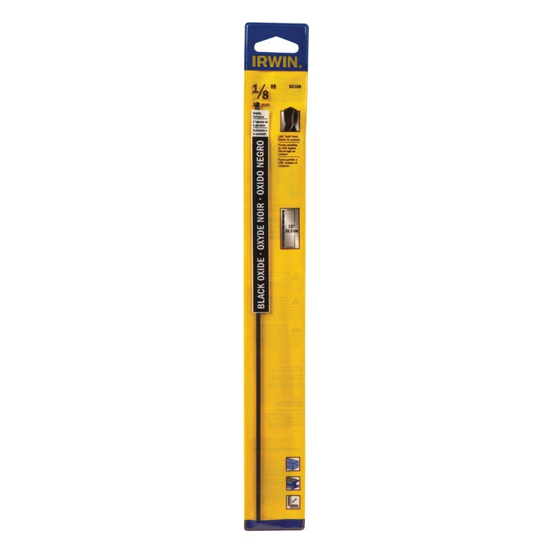 Irwin Aircraft Extension Aircraft Extension 1/8 in. Dia. x 12 in. L Black Oxide Split Point Dril
