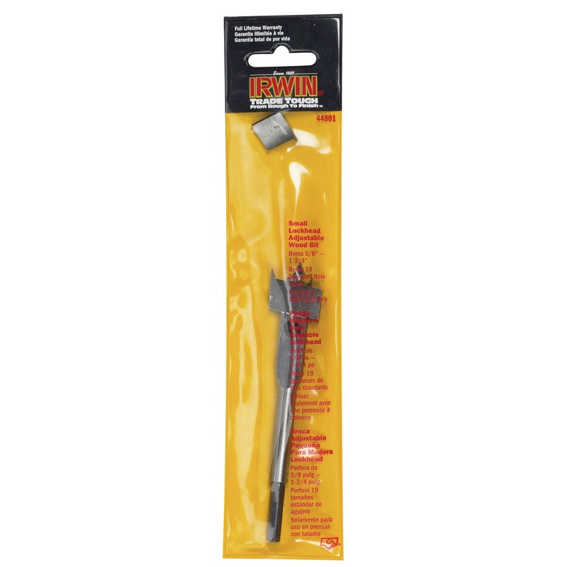 Irwin High Speed Steel Cylinder 5/8 – 1-3/4 in. Dia. x 5-1/2 in. L Wood Boring Bit 1 pc.