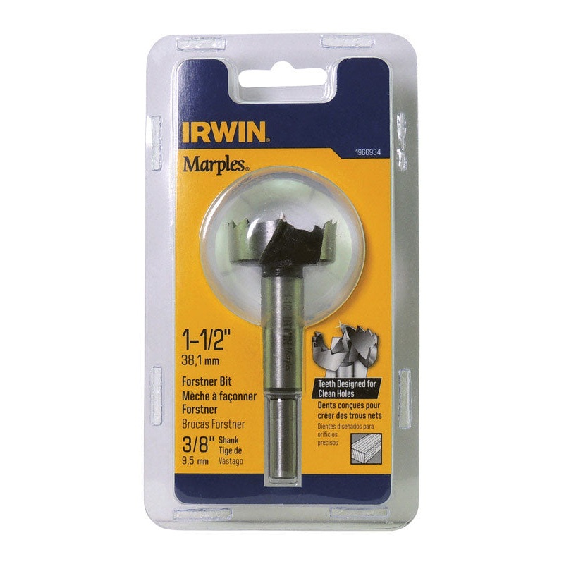 Irwin Marples Carbon Steel Reduced Shank 1-1/2 in. Dia. Forstner Drill Bit 1 pc.