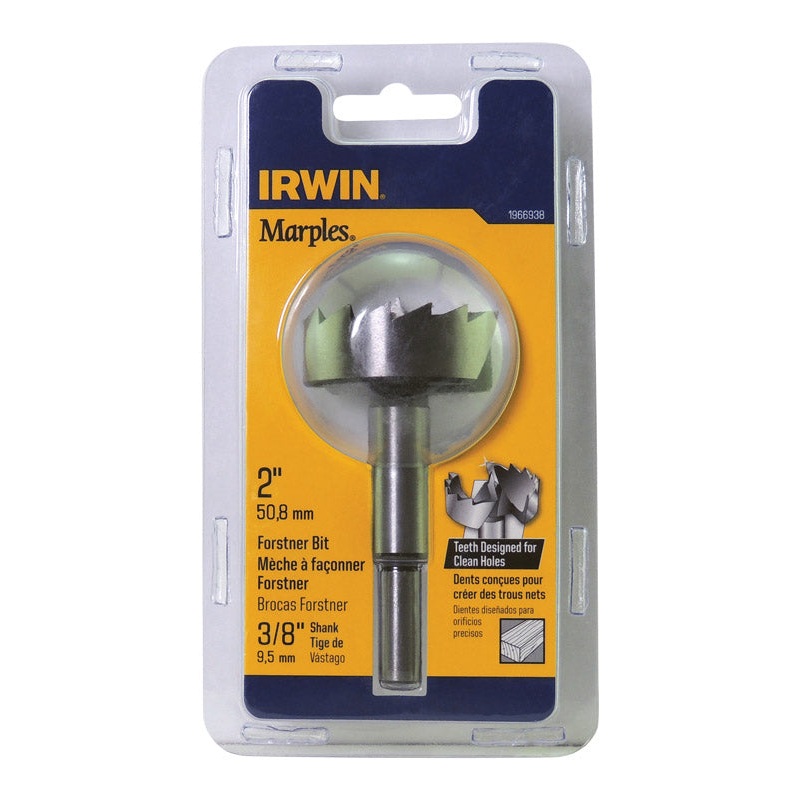 Irwin Marples Carbon Steel Reduced Shank 2 in. Dia. Forstner Drill Bit 1 pc.
