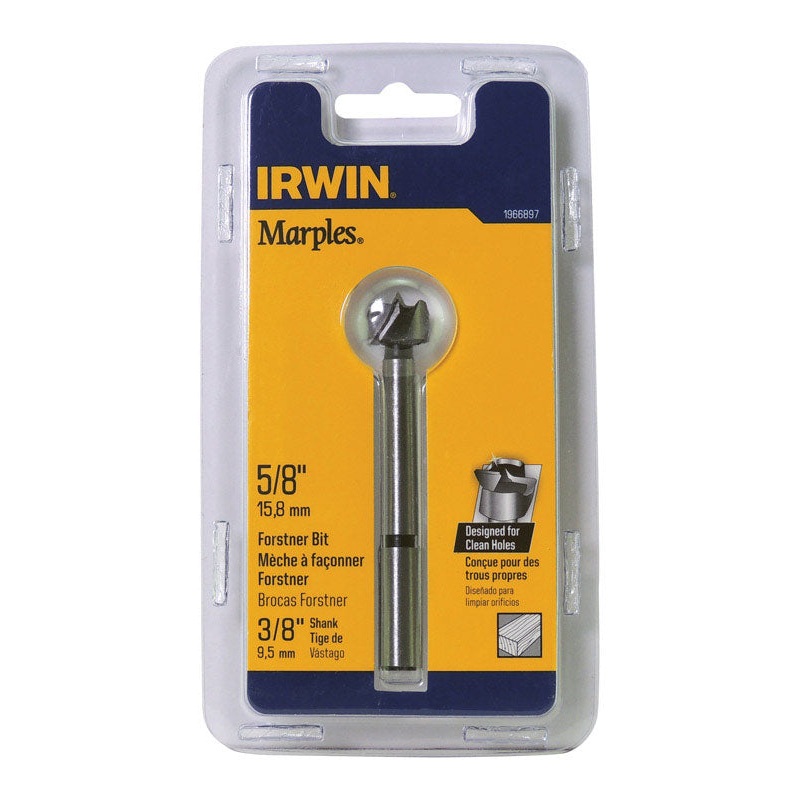 Irwin Marples Carbon Steel Reduced Shank 5/8 in. Dia. Forstner Drill Bit 1 pc.