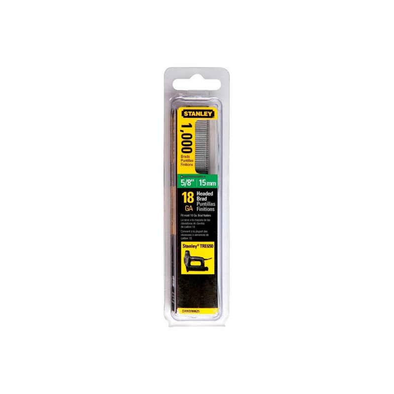 Stanley 5/8 in. L 18 Ga. Finish Brad Nails 1,000 pc.