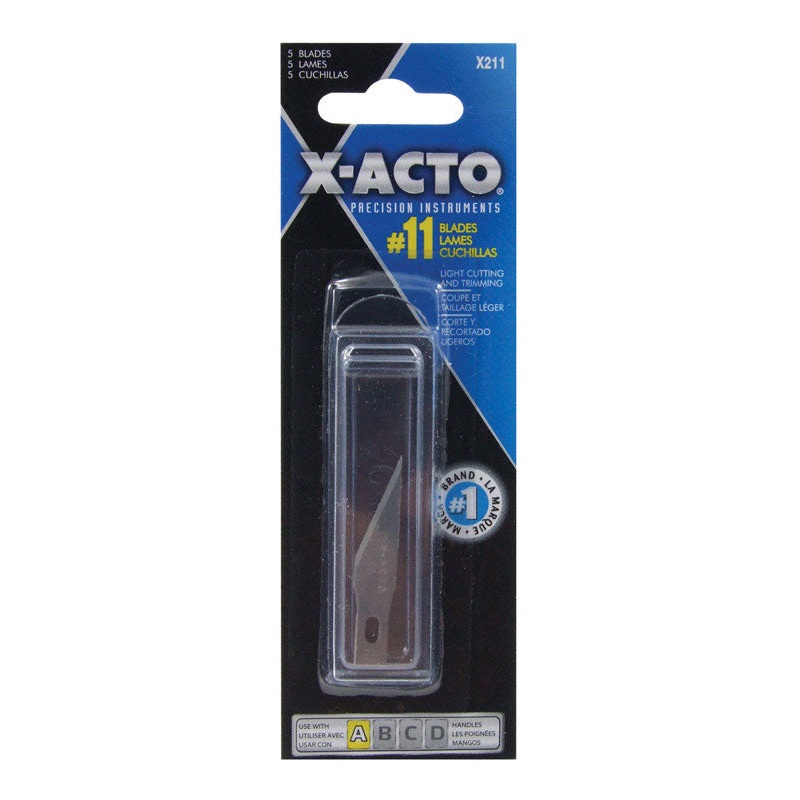 X-Acto #11 Carbon Steel Light Duty #11 Hobby Knife Replacement Blade 5 pk