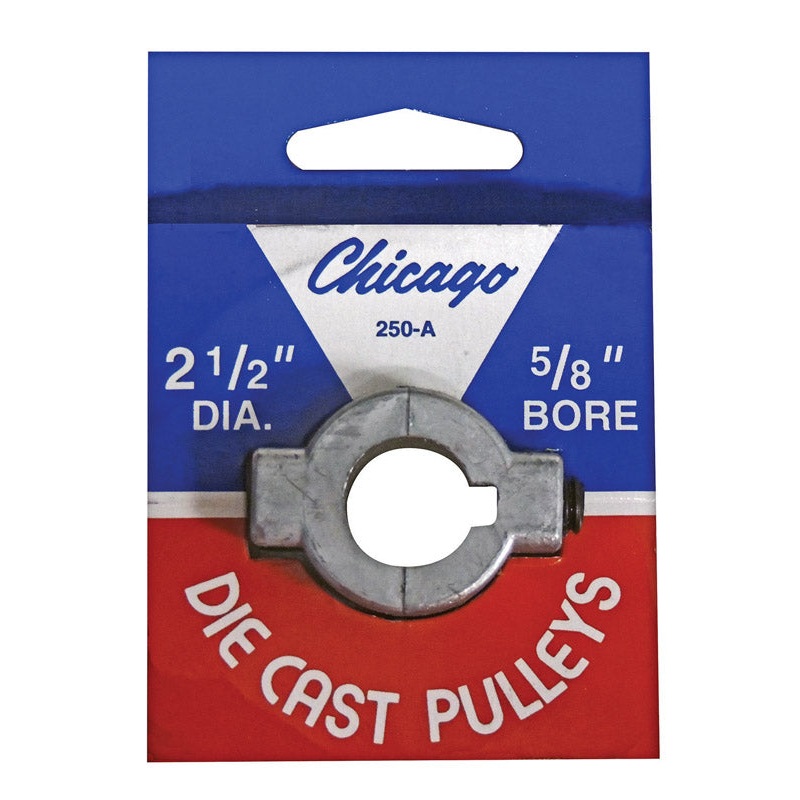 Chicago Die Cast Single V Grooved Pulley A 2-1/2 in. x 5/8 in. Bulk