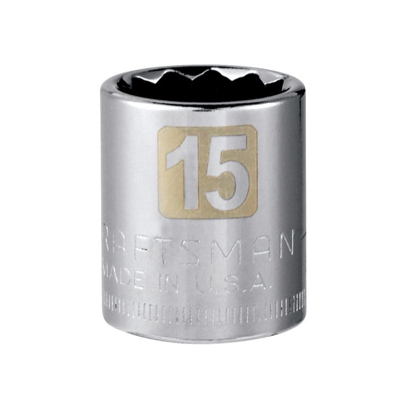 Craftsman 3/8 in. Drive 12 Point 15 mm Standard Socket