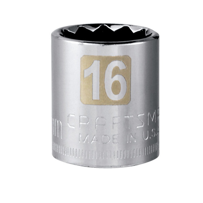 Craftsman 3/8 in. Drive 12 Point 16 mm Standard Socket