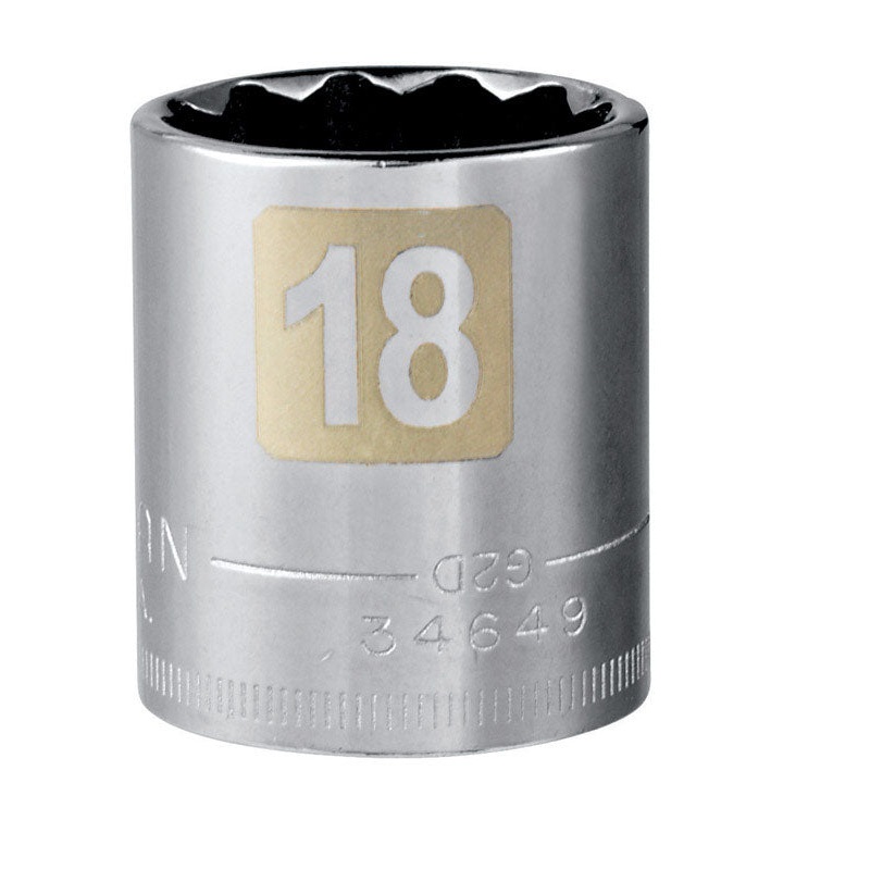Craftsman 3/8 in. Drive 12 Point 18 mm Standard Socket