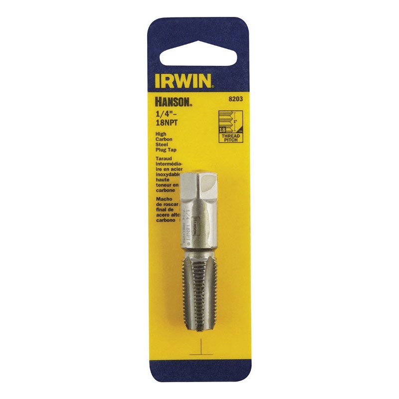 Irwin Hanson High Carbon Steel 1/4 in.-18NPT SAE Plug Tap 1 pc.