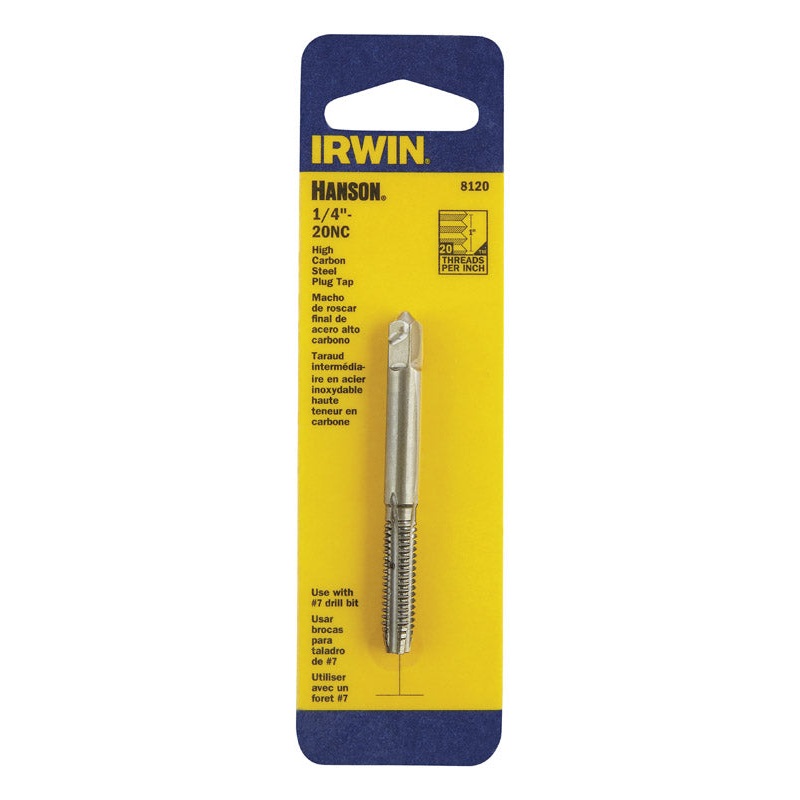 Irwin Hanson High Carbon Steel 1/4 in.-20NC SAE Fraction Tap 1 pc.