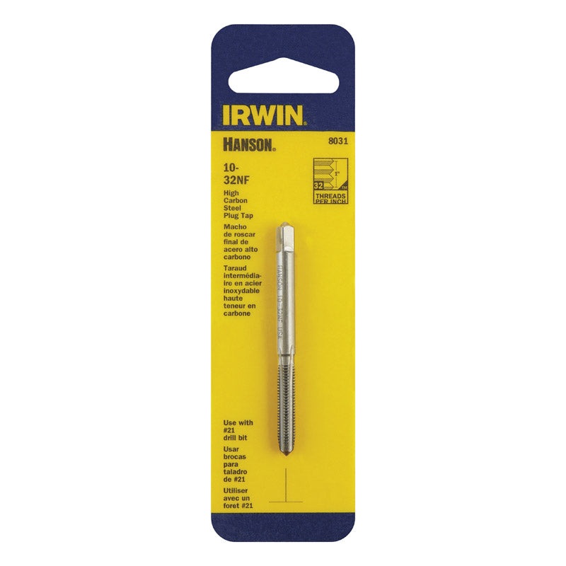 Irwin Hanson High Carbon Steel 10-32NF SAE Plug Tap 1