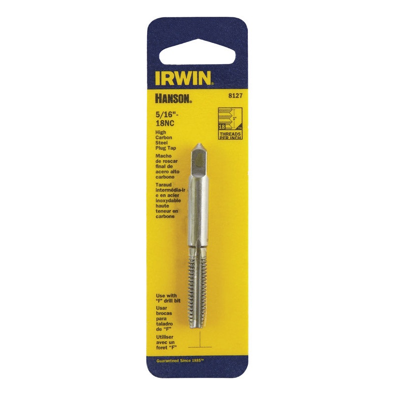 Irwin Hanson High Carbon Steel 5/16 in.-18NC SAE Fraction Tap 1 pc.