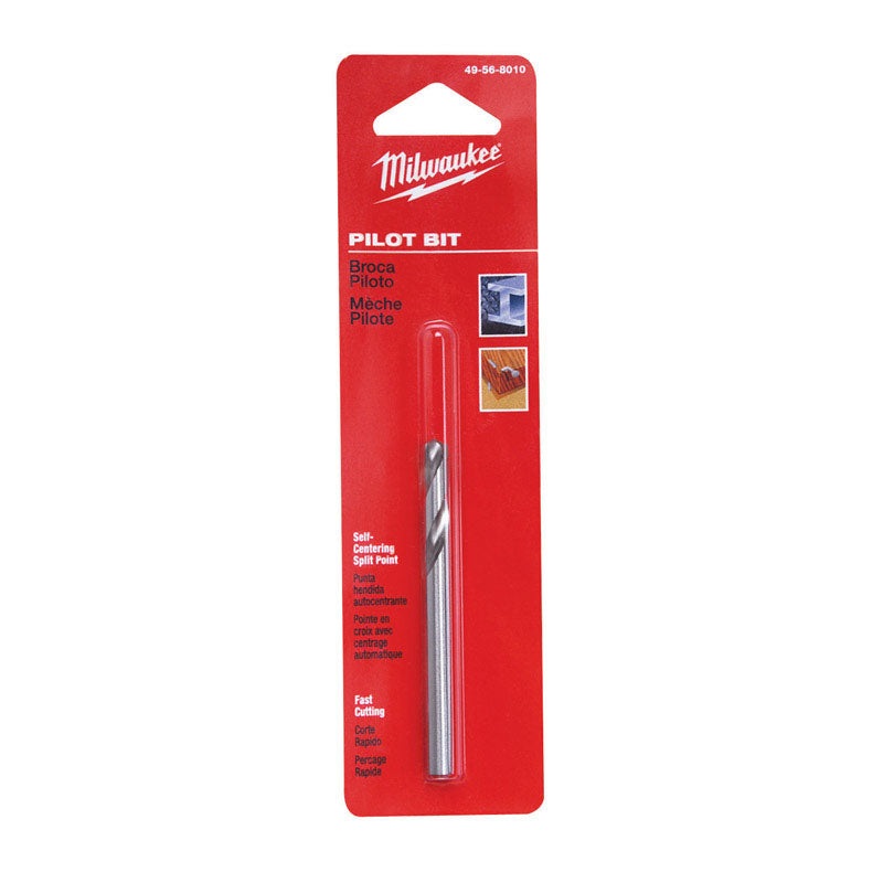 Milwaukee High Speed Steel 3-Flat Shank 1/4 in. Dia. x 3-1/2 in. L Pilot Drill Bit 1 pc.