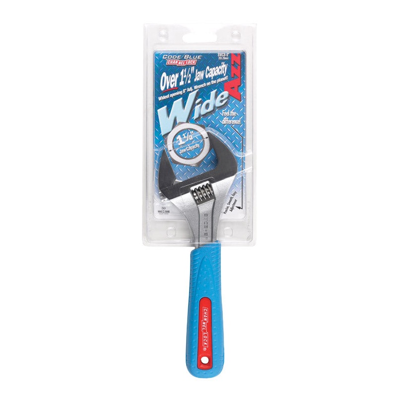 Channellock Wideazz 8 in. L Chrome Vanadium Steel Adjustable Wrench