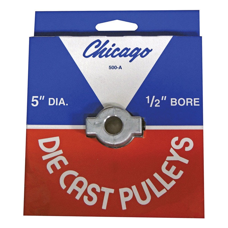 Chicago Die Cast Single V Grooved Pulley A 5 in. x 1/2 in. Bulk