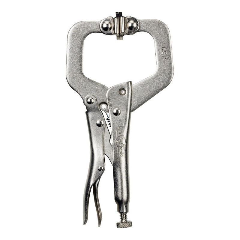Irwin Alloy Steel Locking C-Clamp with Swivel Pads 2-1/8 in. x 1-1/2 in. D