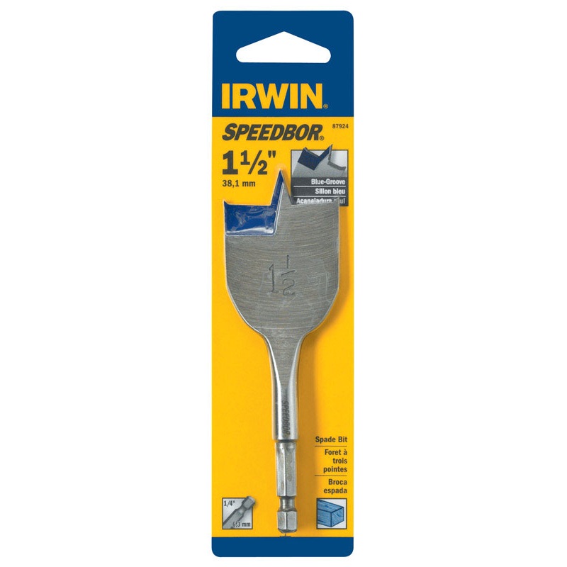 Irwin Speedbor Carbon Steel Hex 1 1/2 in. Dia. Wood Boring Bit