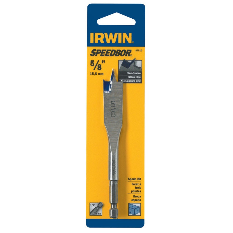 Irwin Speedbor Carbon Steel Hex 5/8 in. Dia. Wood Boring Bit