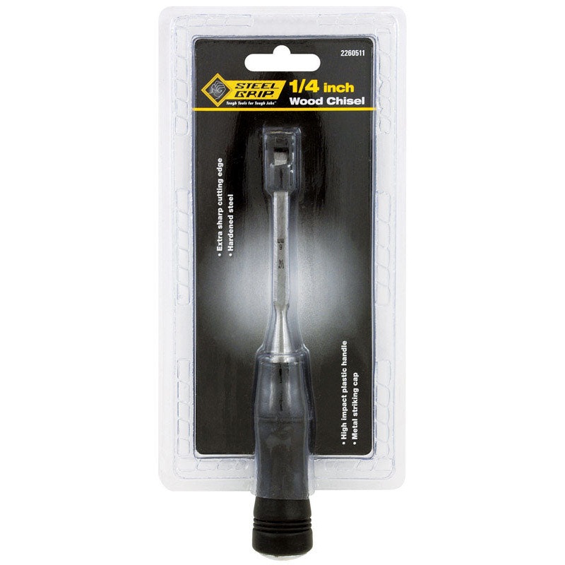 Steel Grip 1/4 in. W x 1/4 in. L Hardened Steel Wood Chisel