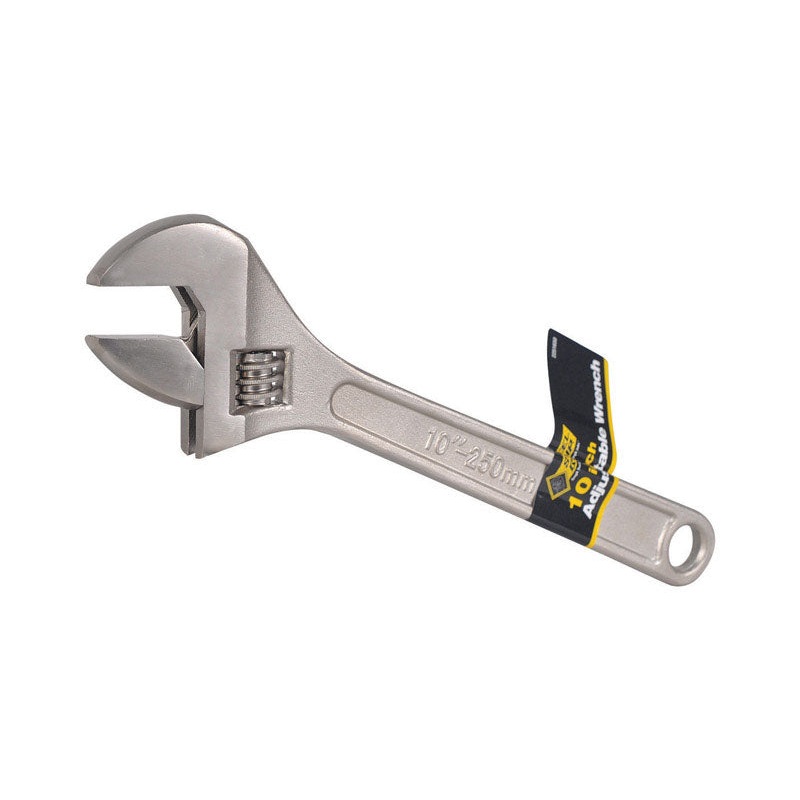Steel Grip 10 in. L Hardened Steel Adjustable Wrench