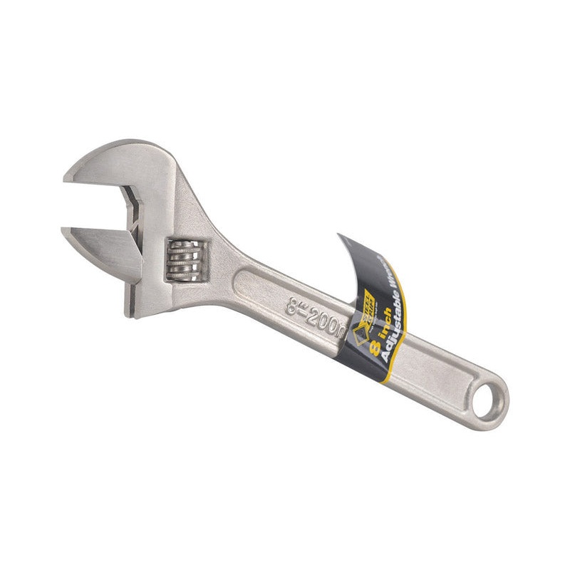 Steel Grip 8 in. L Hardened Steel Adjustable Wrench