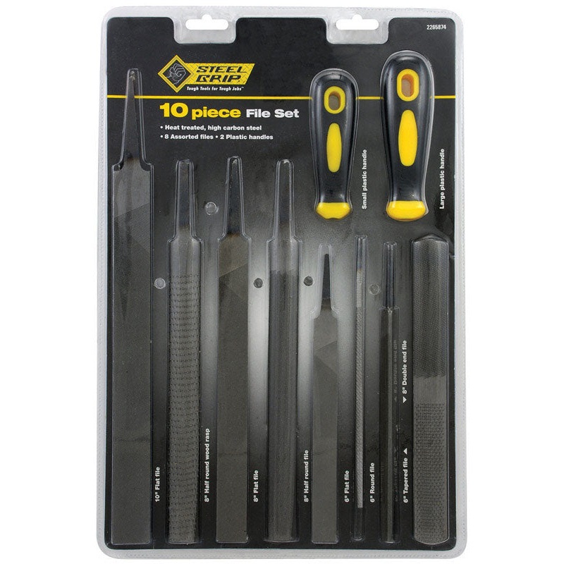 Steel Grip Assorted Tapered File Set Multiple in. L