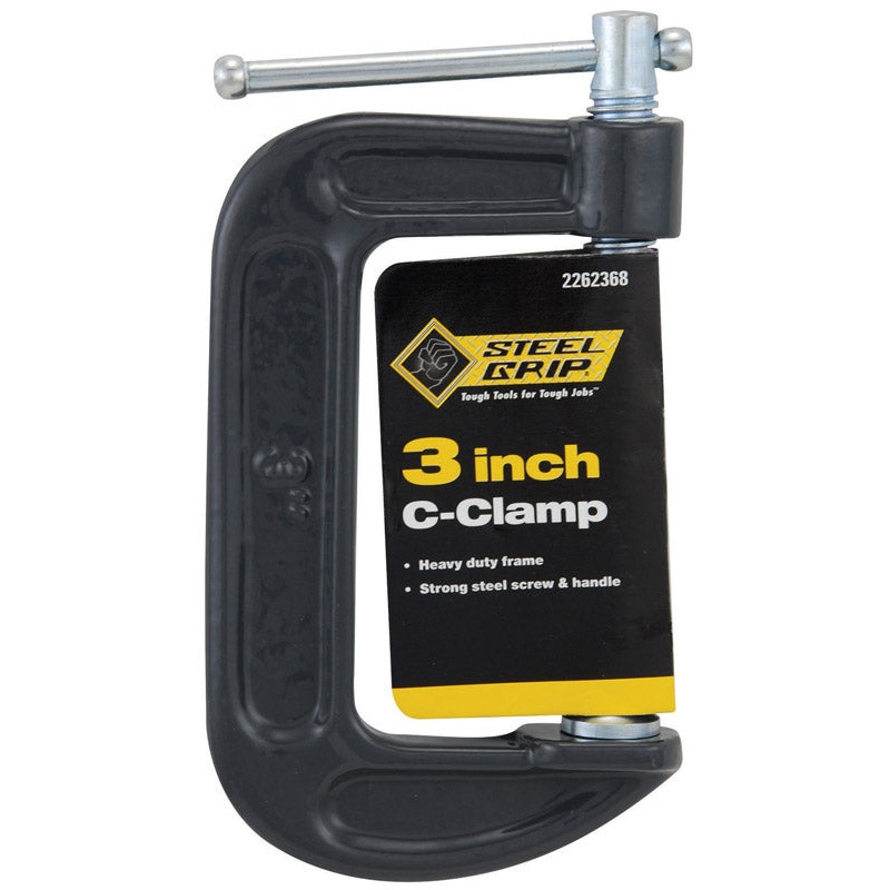 Steel Grip Steel Adjustable C-Clamp 3 in.