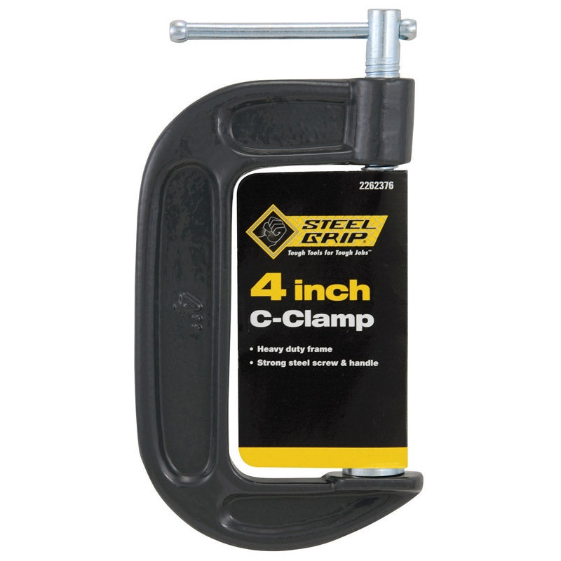 Steel Grip Steel Adjustable C-Clamp 4 in.