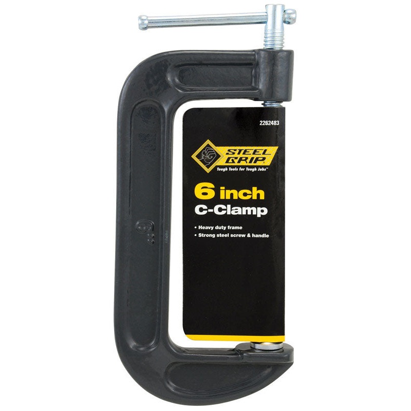Steel Grip Steel Adjustable C-Clamp 6 in.