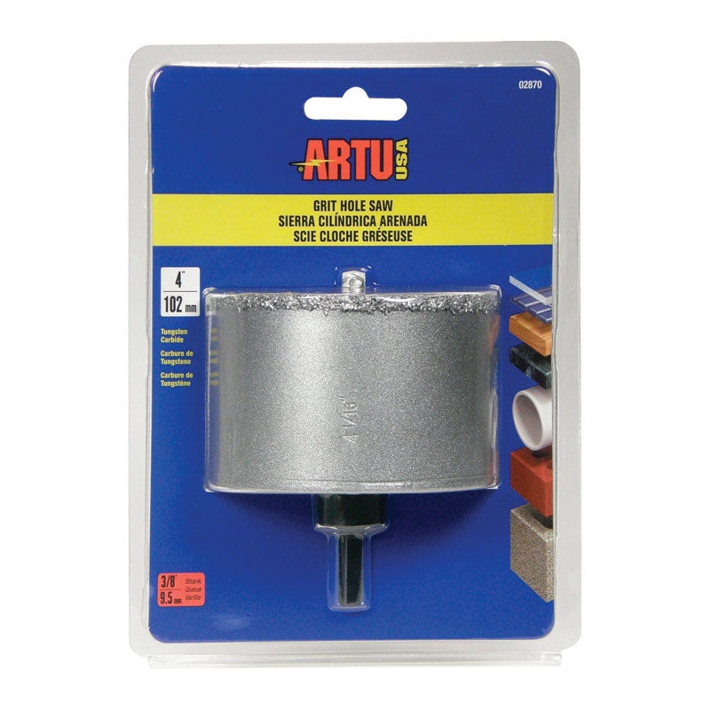 ARTU 4 in. Dia. Tungsten Carbide Grit Hole Saw