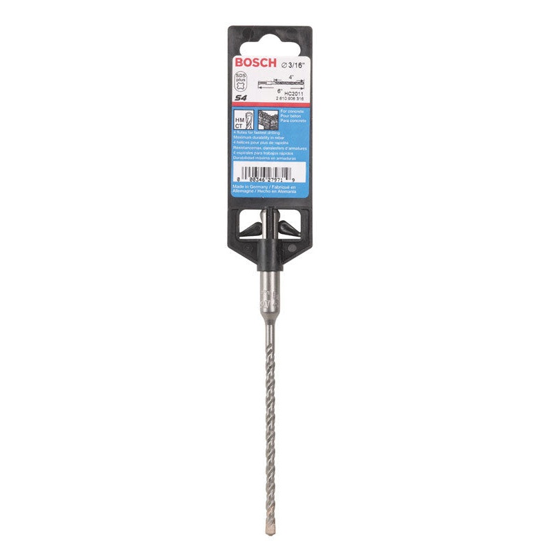 Bosch Bulldog Steel SDS-plus 3/16 in. Dia. x 6 in. L Rotary Hammer Bit 1 pc.