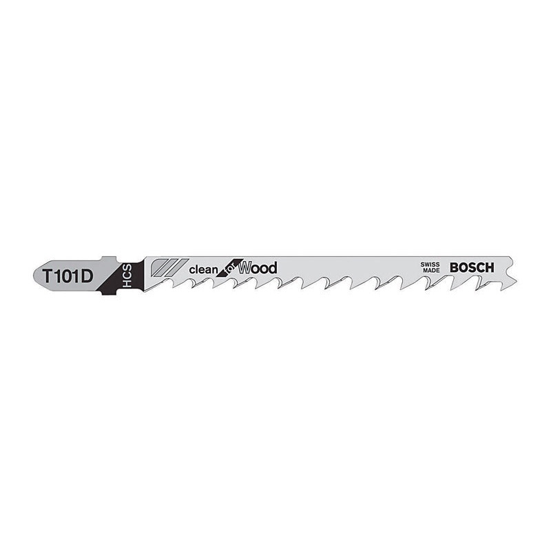 Bosch Tungsten Carbide T-Shank 4 in. L Jig Saw Blade 6 TPI 5 pk