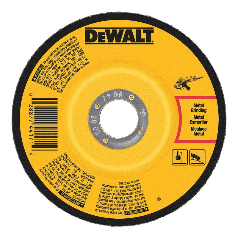 DeWalt Metal Grinding Wheel 4-1/2 in. Dia. x 1/8 in. thick x 5/8 in.-11 in.
