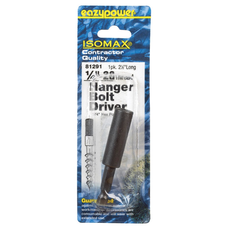 Eazypower Isomax 1/4 in.-20 Bolt Driver Screwdriver Bit Adapter 1/4 in. Dia. x 2-1/2 in. L 1 pc