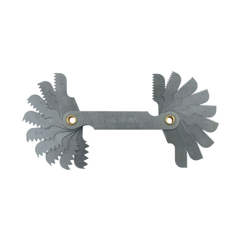 Irwin Hanson 18-Leaf High Carbon Steel SAE Thread Pitch Gauge 1 pc.