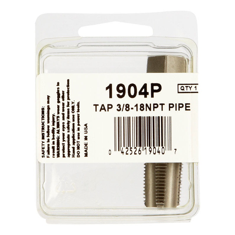 Irwin Hanson High Carbon Steel 3/8 in.-18NPT SAE Pipe Taps 1