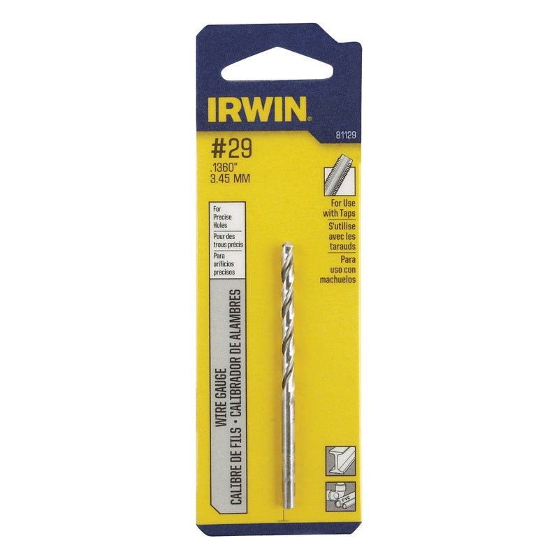 Irwin High Speed Steel Straight No.29 Dia. Wire Gauge Bit 1