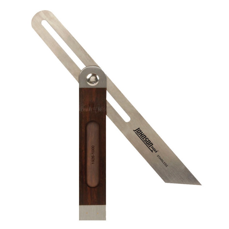 Johnson Stainless Steel T-Bevel with Hardwood Handle 9 in. L