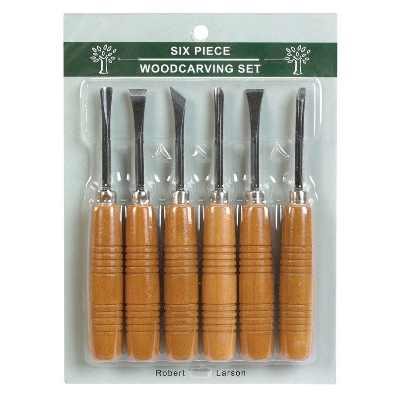 Robert Larson 9 in. L Woodcarving Set 6 pc.